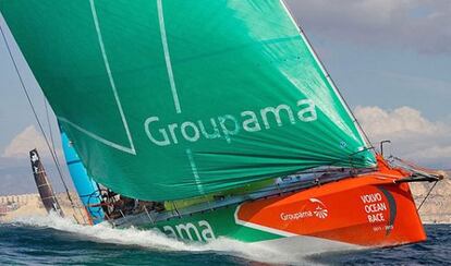 El Groupama, vencedor en 2011-12, con las velas North Sails 3Di