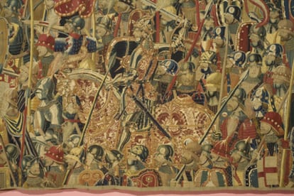Uno de los tapices de Pastrana que se exponen en la Galería Nacional de Arte de Washington.