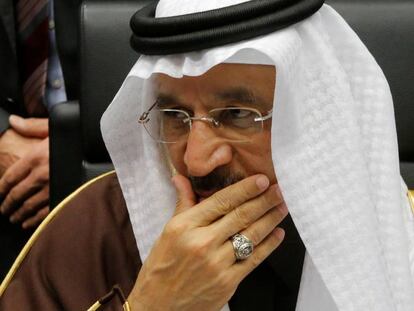 O ministro de Energia da Arábia Saudita durante reunião da OPEP.