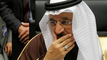 O ministro de Energia da Arábia Saudita durante reunião da OPEP.