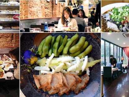 Imágenes de Sichuan, El Bund y Juventud, algunos de los restaurantes de comida china más frecuentados por esta comunidad en Madrid.