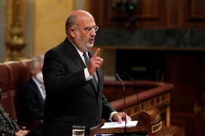 Eduard Pujol, exdiputado de Junts per Catalunya, en una intervención en el Parlament. J.J.Guillén (Efe)