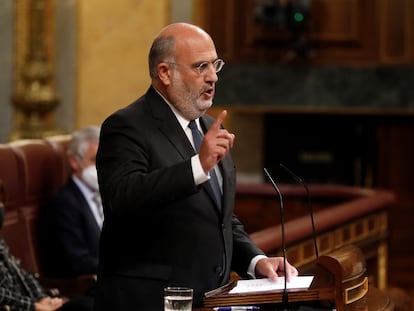 Eduard Pujol, exdiputado de Junts per Catalunya, en una intervención en el Parlament. J.J.Guillén (Efe)