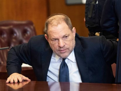 El ex productor de Hollywood, Harvey Weinstein, en un tribunal de Manhattan, Nueva York. 