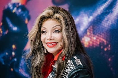 LaToya Jackson, hermana del cantante, durante la rueda de prensa del show 'Forever-King of Pop'.