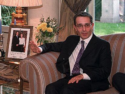 Álvaro Uribe, durante una reciente visita a España, el pasado mes de marzo.