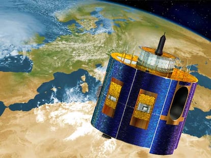 Ilustración de un satélite Meteosat de segunda generación.