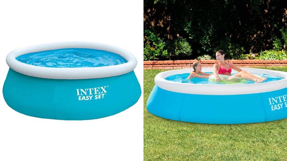 Piscina hinchable Intex: cómoda de llenar.