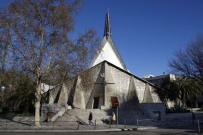 Fachada de la iglesia Nuestra Señora de Guadalupe, conocida como la iglesia de los mexicanos.