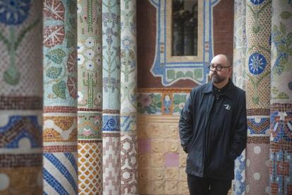 Carlos Ruiz Zafón, en el Palau de la Música Catalana.
