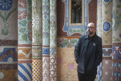 Carlos Ruiz Zaf&oacute;n, en el Palau de la M&uacute;sica Catalana. 