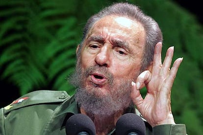 Fidel Castro, anteayer durante su alocución en el 52º aniversario del asalto al Cuartel Moncada.