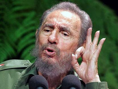 Fidel Castro, anteayer durante su alocución en el 52º aniversario del asalto al Cuartel Moncada.