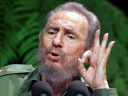 Fidel Castro, anteayer durante su alocución en el 52º aniversario del asalto al Cuartel Moncada.