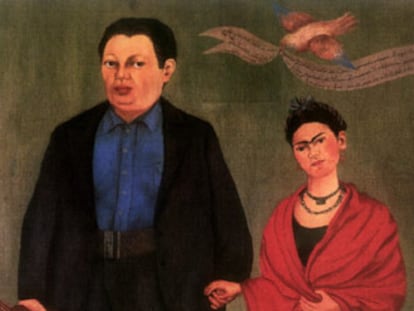 <i>Frida Kahlo y Diego Rivera</i> (1931), óleo de la colección Albert Bender.