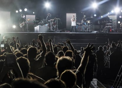 Concierto de Vetusta Morla en la explanada de la Caja Mágica.