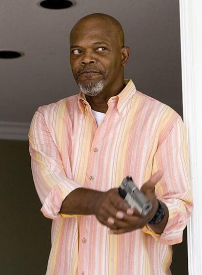 Samuel L. Jackson, en <i>Protegidos por su enemigo.</i>