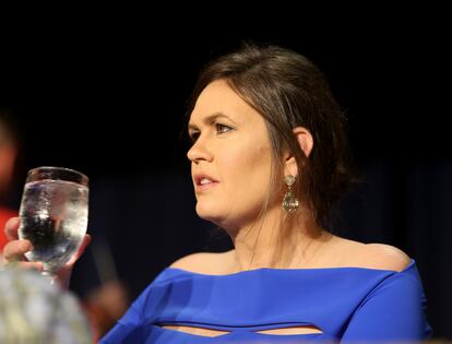 Sarah Huckabee Sanders durante la cena de corresponsales del pasado fin de semana.