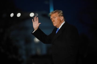 Donald Trump, a su llegada a la Casa Blanca.