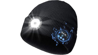 Gorro con Bluetooth y luz LED.