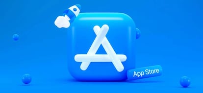 Logotipo de la App Store con fondo azul