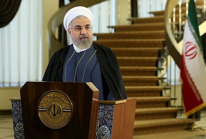 Rouhani, ahir en roda de premsa.