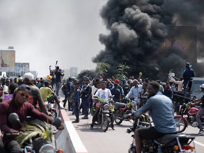 Protesta en Kinshasa (República Democrática del Congo)