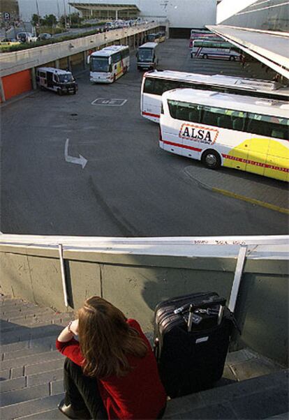 Autocares del grupo asturiano en la Estación Sur de Madrid.