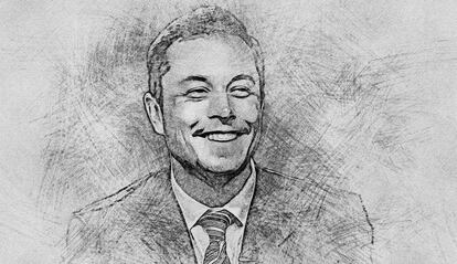 Dibujo Elon Musk