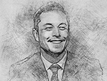 Dibujo Elon Musk