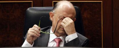 El ministro de Hacienda, Cristóbal Montoro, en el Congreso.