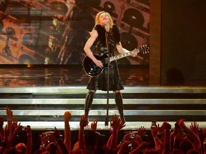 Madonna, el jueves durante el concierto en Tel Aviv.
