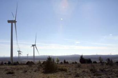 Imagen del parque eólico de Iberdrola en Maranchón (Guadalajara), uno de los mayores parques de Europa en potencia instalada. EFE/Archivo