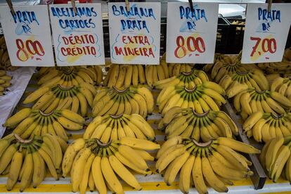 Feira livre em São Paulo.