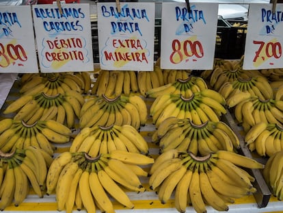 Feira livre em São Paulo.