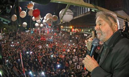 Lula discursa na Paulista em junho deste ano.