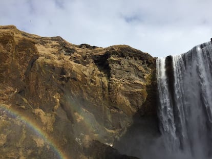 La cascada de Skógafoss.