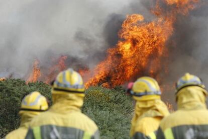 Medios de extinción en la zona del fuego