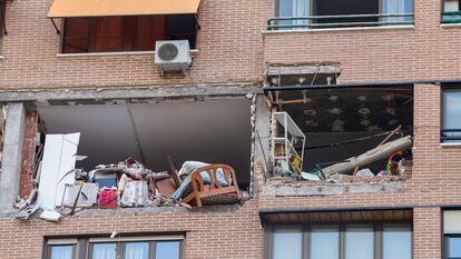 Así quedó el piso nueve del edificio donde ocurrió la explosión en la madrigada del jueves 22 de agosto.