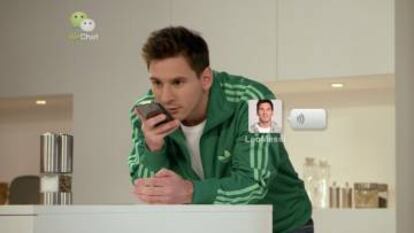 Leo Messi protagonizó un anuncio en español de la compañía china WeChat