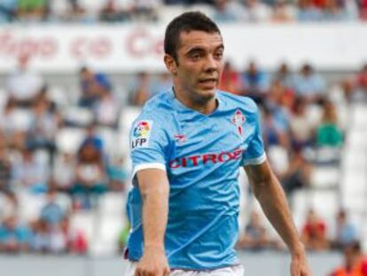 Aspas pide el balón durante un partido de esta temporada