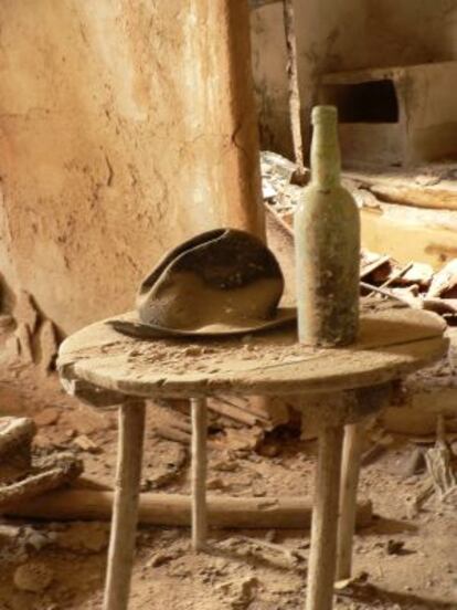 El interior de una masía abandonada del Alto Mijares