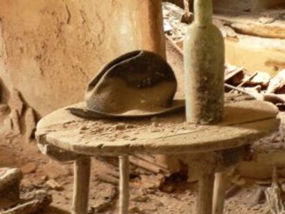 El interior de una masía abandonada del Alto Mijares