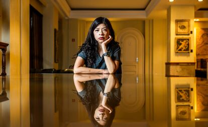 La periodista Patricia Evangelista, en un hotel céntrico en Madrid.