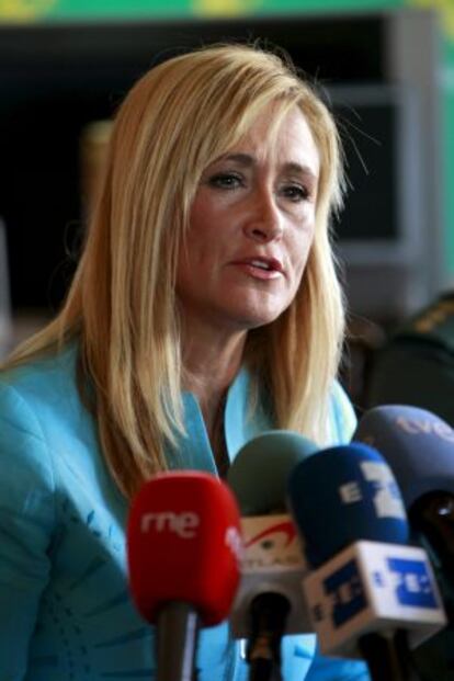 The central government delegate for the Madrid region, Cristina Cifuentes.