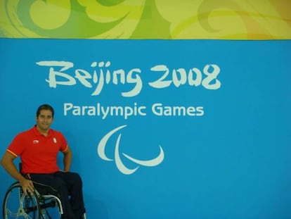 El nadador pontevedrés Pablo Cimadevila, en los Juegos Paralímpicos de Beijing en 2008.