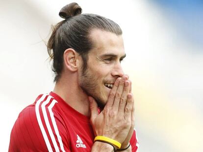 Gareth Bale durante un entrenamiento. 