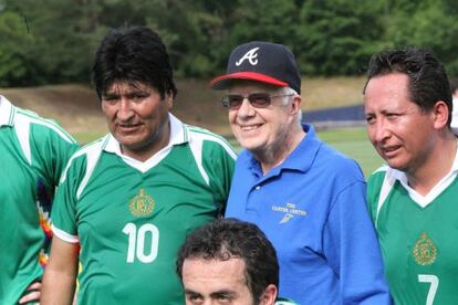 Evo Morales y Jimmy Carter este lunes en Bolivia.