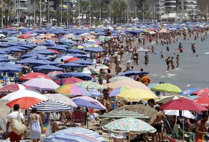 La playa de Benidorm.