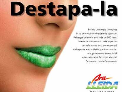 Cartel de la campaña promocional del turismo de Lleida denunciada por sexista.